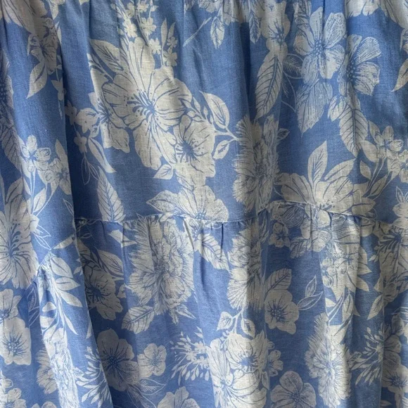 C&C California  100% linen Blue and White Women's Skirt Size XL - Picture 11 of 11